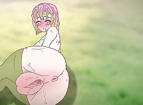 Mitsuri seduces on touching her grown pussy ! Porn demon Bluebeard Hentai ( cartoon 2d ) anime