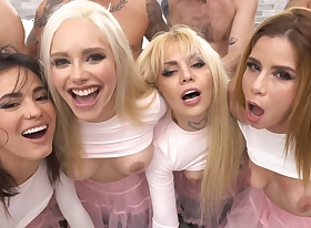 Hardcore IR ORGY 8on4 VivianLola AshleyRose LucyMendez KiraSex DP DAP TAP with get by without