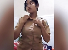 Beautiful college student with natural big