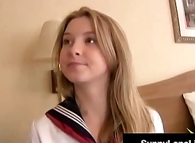 Stiff asian noodle bangs us bus girl entire lane