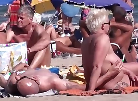 Sex on someone's skin nudist beach