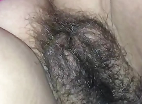 This guy finishes off unaffected by her hairy muff