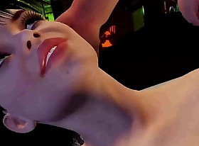 3D VR zest hentai video game  Virt a Mate. Beautiful bbw in stockings gets a huge cock deep in her throat.